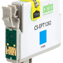 Картридж струйный Cactus CS-EPT1282 голубой (7мл) для Epson Stylus S22/S125/SX420/SX425/Office BX305