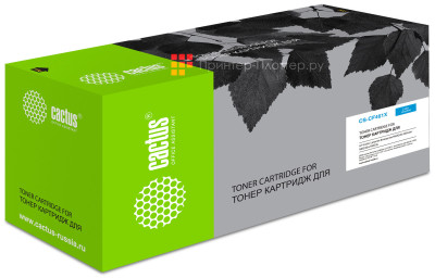 Картридж лазерный Cactus CS-CF461X голубой (22000 стр.) для HP Color LJ Enterprise M652dn/M653dn/M681dh
