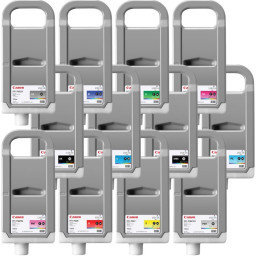 Комплект картриджей Canon PFI-706 (MBK,BK,M,C,Y,G,B,PC,PM,R,GY,PGY) 12 шт х 700 мл