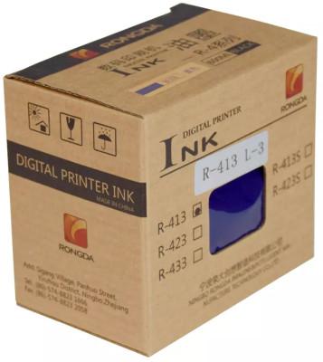 Краска RONGDA Ink R-413 for VR-231 (blue), 600 мл