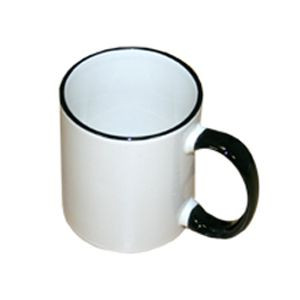 Bulros кружка для сублимации белая с чёрной ручкой и ободком (36 шт)