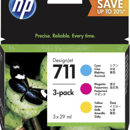 Картридж HP 711 (cyan, magenta, yellow), 3шт x 29мл