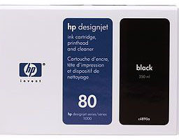 Картридж HP 80 (black) и печатающая головка, набор, 350 мл