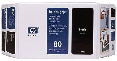 Картридж HP 80 (black) и печатающая головка, набор, 350 мл