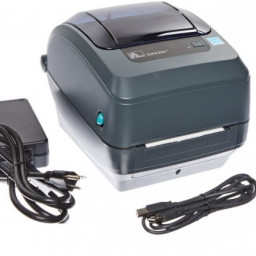 Термотрансферный принтер Zebra GX420t 203 DPI, EU/UK Cords, RS232, USB, Ethernet, отделитель