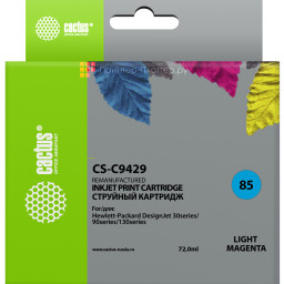 Картридж струйный Cactus CS-C9429 №85 светло-пурпурный (72 мл) для HP DJ 30/130