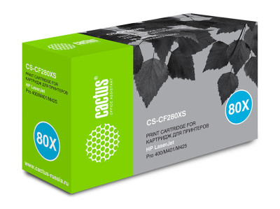 Картридж лазерный Cactus CS-CF280XS черный (6900 стр.) для HP LJ Pro 400/M401/M425