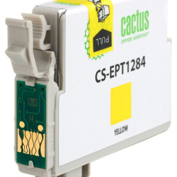 Картридж струйный Cactus CS-EPT1284 желтый (7мл) для Epson Stylus S22/S125/SX420/SX425/Office BX305