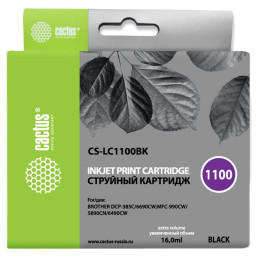 Картридж Cactus Cartridge CS-LC1100BK для Brother DCP, MFC (black), 16 мл