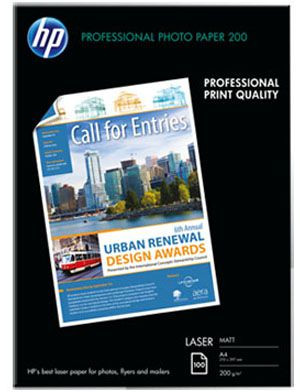 Бумага HP Professional Matt Laser Photo Paper, матовая, A4 (210 x 297 мм), 200 г/кв.м, 100 листов