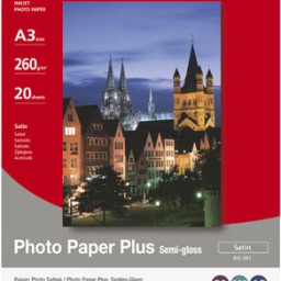 Бумага Canon Photo Paper Plus Semi-gloss SG-201, полуглянцевая, A3 (297 x 420 мм), 260 г/кв.м (20 листов)