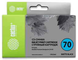 Картридж струйный Cactus CS-C9448A №70 черный матовый (130 мл) для HP DJ Z3100