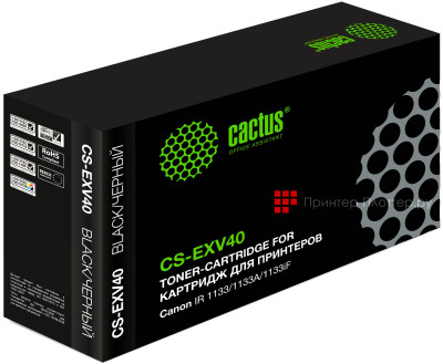 Тонер-картридж Cactus Toner CS-EXV40 для Canon imageRUNNER 1133, 1133A, 1133iF (black), 6000 стр.