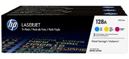 Тонер-картридж HP 128a (cyan, magenta, yellow) Tri-pack набор, 3 шт x 1300 стр (PP010013)