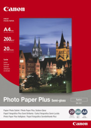 Бумага Canon Photo Paper Plus Semi-gloss SG-201, полуглянцевая, A4 (210 x 297 мм), 260 г/кв.м (20 листов)