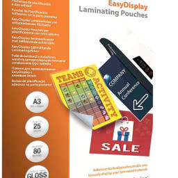 Пленка для ламинирования пакетная Fellowes, 303 х 426 мм, 80 мкм, глянцевая, 25 шт.