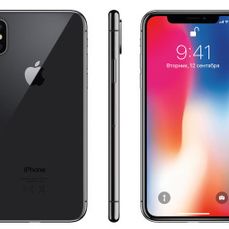 Смартфон Apple iPhone X, 64 ГБ, (серый космос)