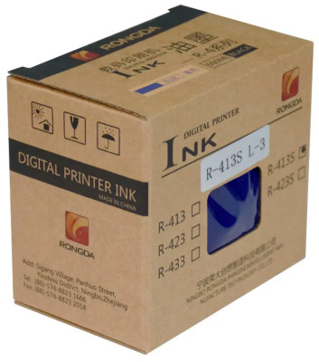 Краска RONGDA Ink R-413S for VR-4345S (blue), 600 мл