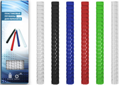 Пружины Bulros пластиковые, диаметр 32мм, красные, 50шт