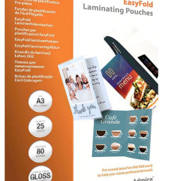 Пленка для ламинирования пакетная Fellowes, 303 х 426 мм, 80 мкм, глянцевая, 25 шт.