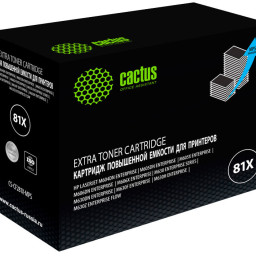 Картридж лазерный Cactus CS-CF281X-MPS черный (30000 стр.) для HP LJ Ent M630/M605dn/M606dn/M605x