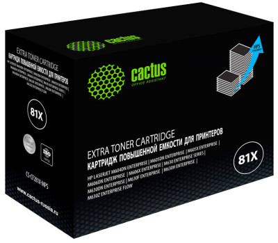 Картридж лазерный Cactus CS-CF281X-MPS черный (30000 стр.) для HP LJ Ent M630/M605dn/M606dn/M605x