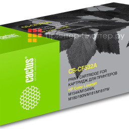 Картридж лазерный Cactus CS-CF532A желтый (900 стр.) для HP LJ M180n/M181fw