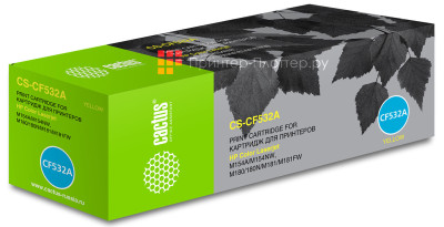 Картридж лазерный Cactus CS-CF532A желтый (900 стр.) для HP LJ M180n/M181fw
