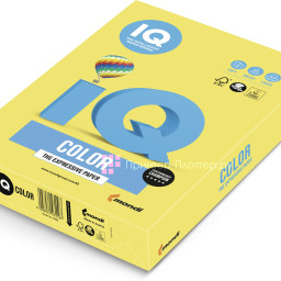 Бумага Mondi IQ Color Intensive CY39, матовая, A4 (210 x 297 мм), 160 г/кв.м, канареечно-желтая (250 листов)