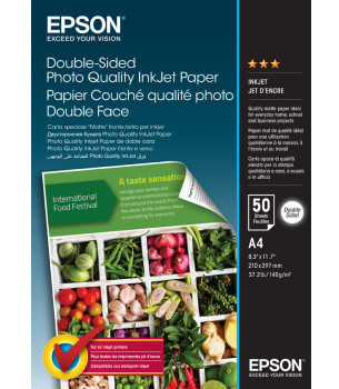 Бумага Epson Double-Sided Photo Quality Inkjet Paper, A4 (210 x 297 мм), 140 г/кв.м (50 листов)