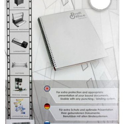 Обложки ProfiOffice, A4, картон, металлик, белые, 100 шт.