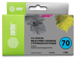 Картридж струйный Cactus CS-C9452A №70 голубой (130 мл) для HP DJ Z3100