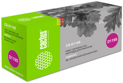 Картридж лазерный Cactus CS-D119S черный (2000стр.) для Samsung ML-1610/1615/1620/1625/2010/2015/2510/2570/257