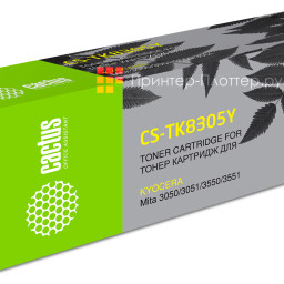 Картридж лазерный Cactus CS-TK8305Y желтый (15000 стр.) для Kyocera Mita 3050/3051/3550/3551