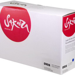 Тонер-картридж SAKURA CF451A (HP 655A) для HP Color LaserJet (cyan), 10500 стр. (PP051996)
