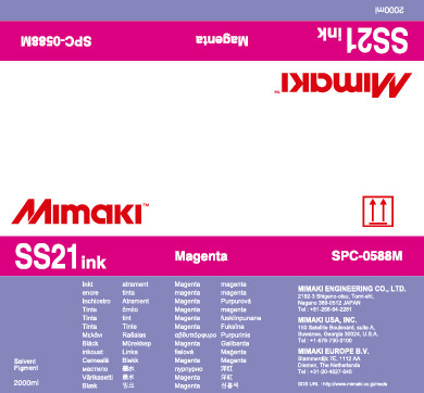 Чернила Mimaki SS21 Solvent Bulk (magenta), 2 л