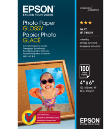 Бумага Epson Photo Paper Glossy, глянцевая, 10 x 15 см (100 x 150 мм), 200 г/кв.м (100 листов)