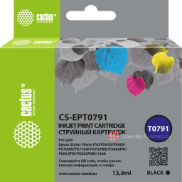 Картридж Cactus Cartridge CS-EPT0791 для Epson Stylus Photo (black), 13,8 мл