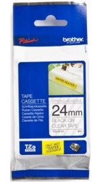 Brother прозрачная пленка для наклеек повышенной адгезии с черным шрифтом, 24 мм x 8 м