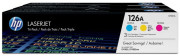 Тонер-картридж HP 126A (cyan, magenta, yellow) набор, 3 шт. x 1000 стр.