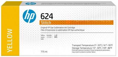 Картридж HP 624 Ink Cartrigde (yellow), 775 мл