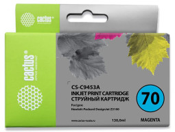 Картридж струйный Cactus CS-C9453A №70 пурпурный (130 мл) для HP DJ Z3100