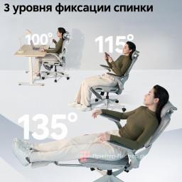 Эргономичное кресло Sihoo B100 Pro с подножкой (серый)