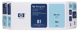 Картридж HP 81 UV (light cyan) и печатающая головка, набор, 680 мл