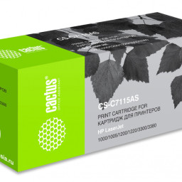 Картридж лазерный Cactus CS-C7115AS черный (2500 стр.) для HP LJ 1000/1005/1200