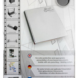 Обложки ProfiOffice, A4, картон, металлик, черные, 100 шт.