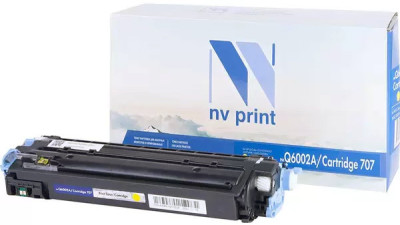 Картридж NVP совместимый NV-Q6002A/NV-707 Yellow универсальные для HP/Canon Color LaserJet 1600/ 2600n/ 2605/ 2605dn/ 2605dtn/ LBP 5000 i-Sensys Laser Shot/ 5102 (2000k)