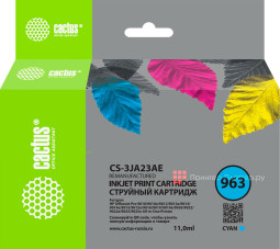 Картридж Cactus Cartridge CS-3JA23AE для HP OfficeJet Pro (cyan), 11 мл