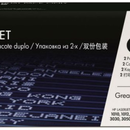 Тонер-картридж HP 12A (black) набор, 2 шт. x 2000 стр.