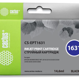 Картридж струйный Cactus CS-EPT1631 черный (14.6мл) для Epson WF-2010/2510/2520/2530/2540/2630/2650/2660